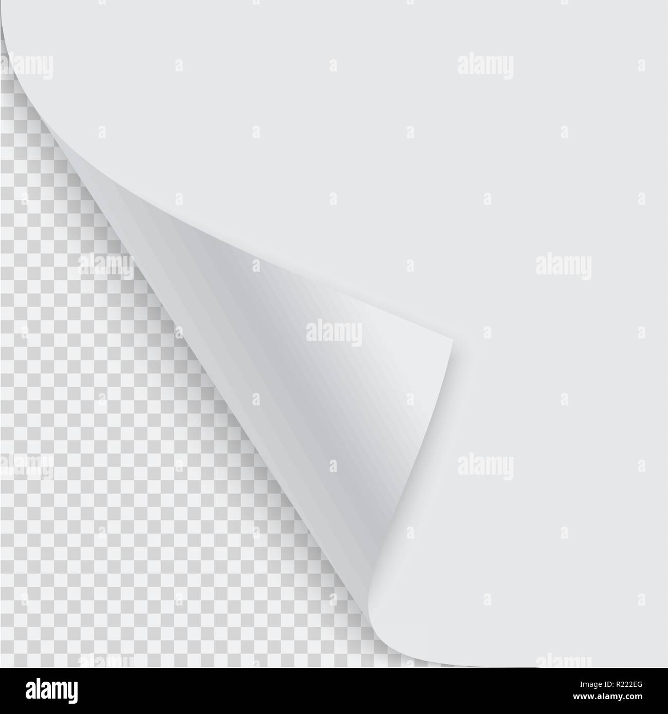 Coin de papier froissé à l'ombre. Vector illustration Illustration de Vecteur
