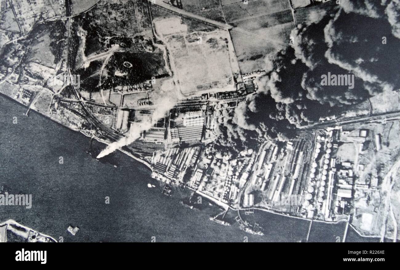 Bombardement de l'Est de Londres pendant la Seconde Guerre mondiale, 1941 Banque D'Images