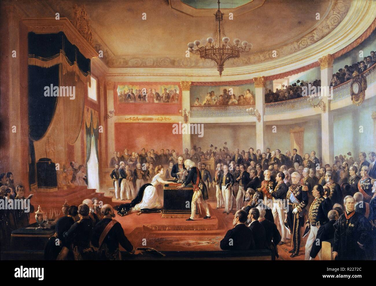 Le Serment de la Princesse Isabel impériale, comme régent de l'Empire du Brésil, vers 1870. Banque D'Images