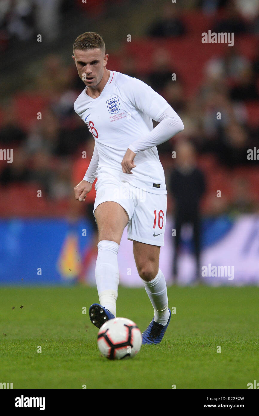 Londres, Royaume-Uni. 15 novembre, 2018. Jordan Henderson de l'Angleterre - Angleterre v United States, match amical, au stade de Wembley, Londres - 15 novembre 2018 Crédit : Richard Calver/Alamy Live News Banque D'Images