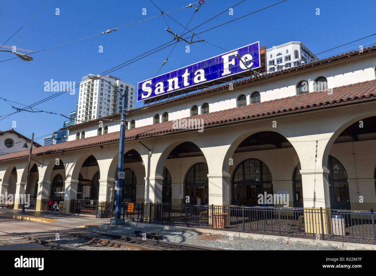 Le Santa Fe Depot station dans le centre-ville de San Diego, Californie, États-Unis. Banque D'Images