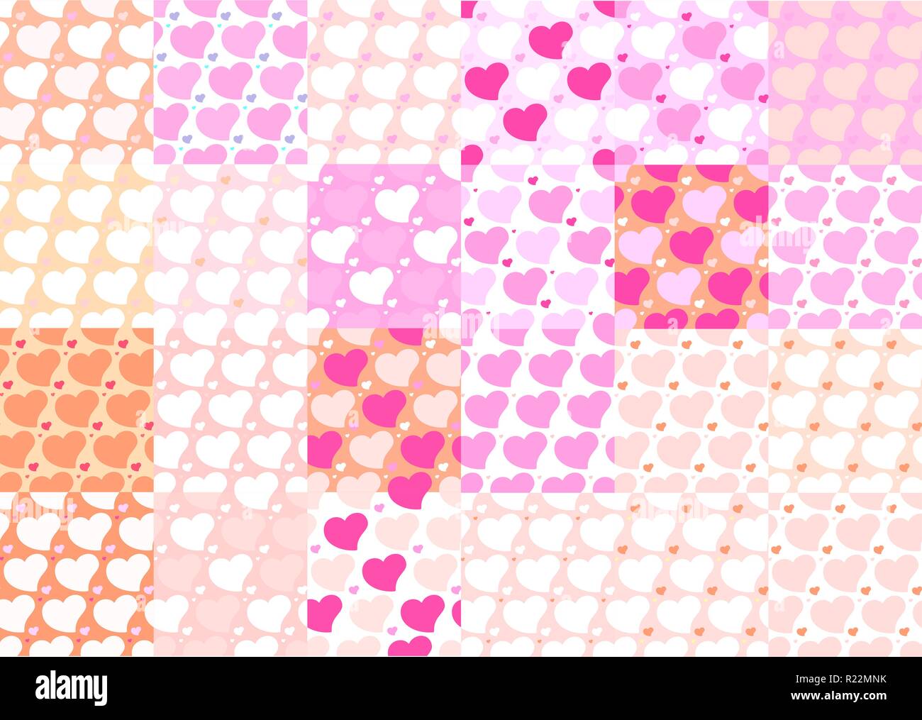 Les Modèles Sans Couture Coeurs Mis Vingt Quatre Pour Le Web