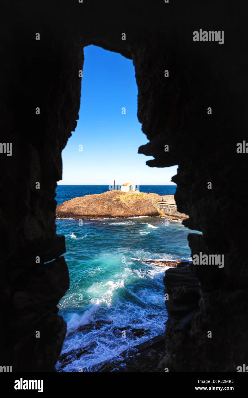 Chapelle Saint Vincent, Collioure, Pyrénées Orientales, Catalogne, Côte-de-Vermeille, Languedoc-Roussillon, France Banque D'Images