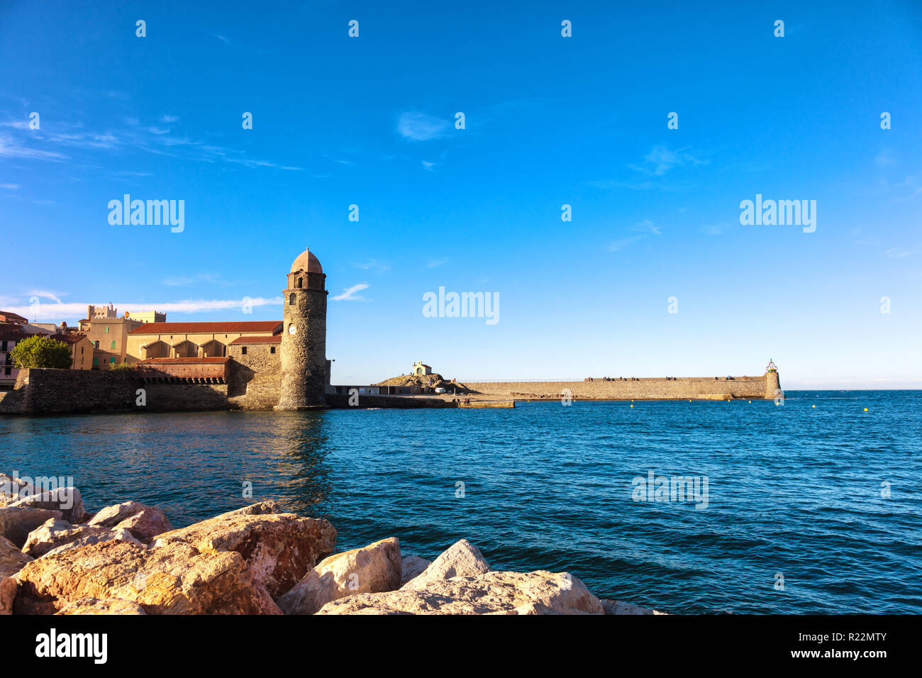 6 juin 2017, Collioure, Pyrénées-Orientales, Catalogne, Côte-de-Vermeille, Languedoc-Roussillon, France : Notre-Dame-des-Anges Banque D'Images