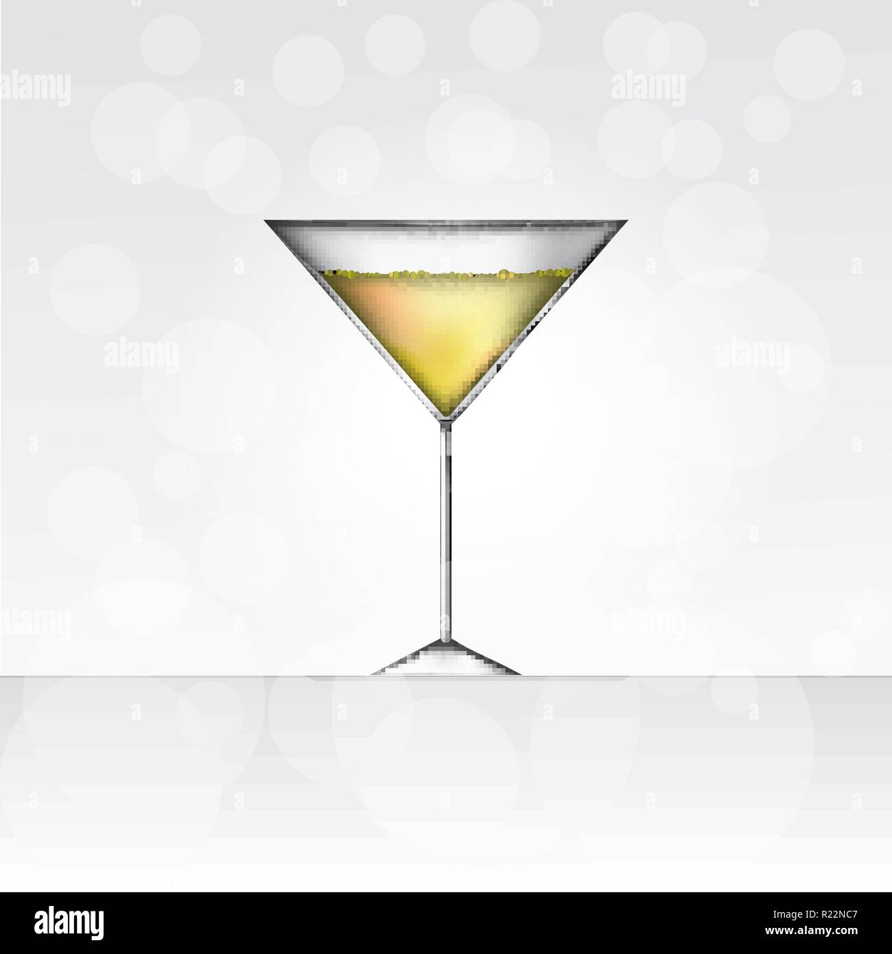 Verre de martini bianco, avec arrière-plan flou , vector illustration Image  Vectorielle Stock - Alamy