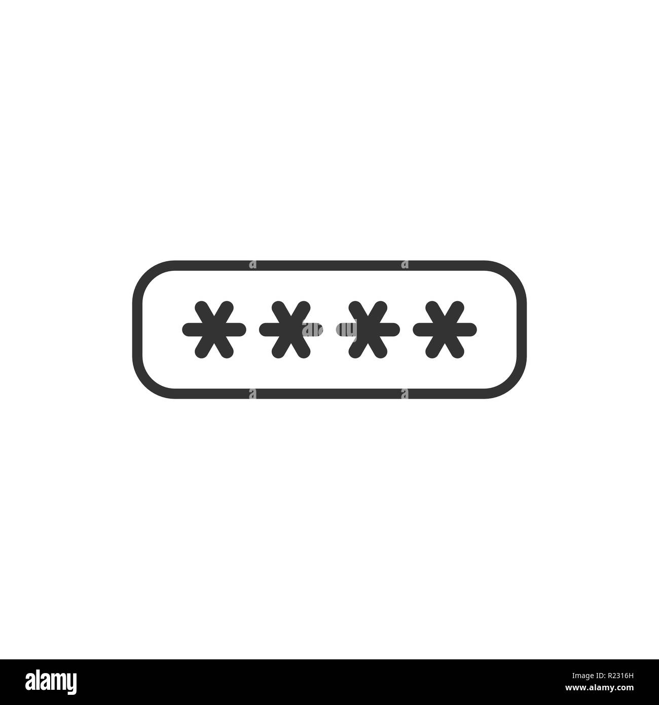 Lock, mot, icône de sécurité Vector illustration télévision Illustration de Vecteur