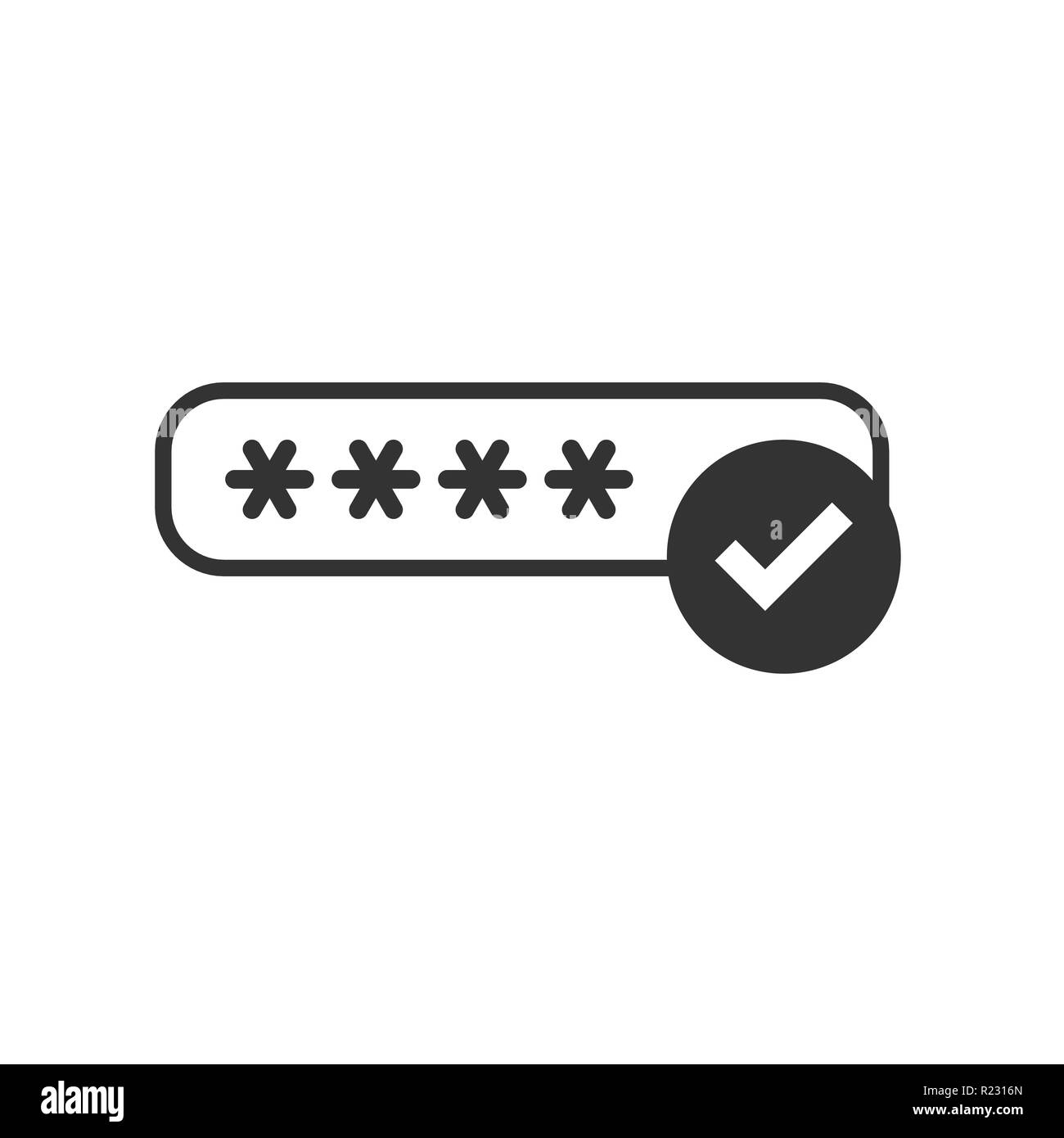 Lock, mot, icône de sécurité Vector illustration télévision Illustration de Vecteur