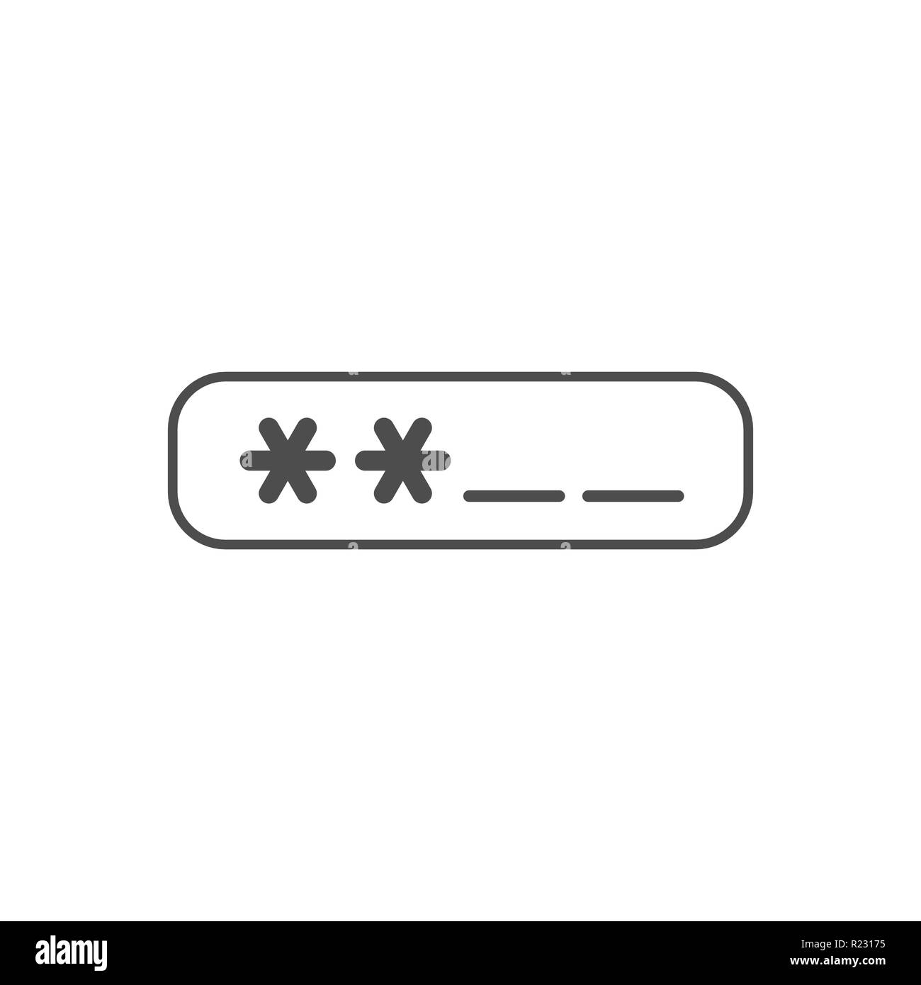 Lock, mot, icône de sécurité Vector illustration télévision Illustration de Vecteur