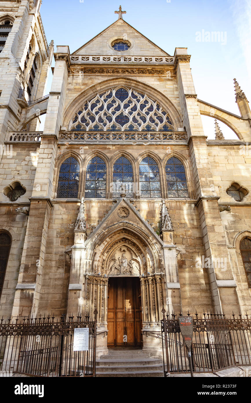 France, Paris, Octobre 05, 2018 : l'église Saint-Séverin Banque D'Images