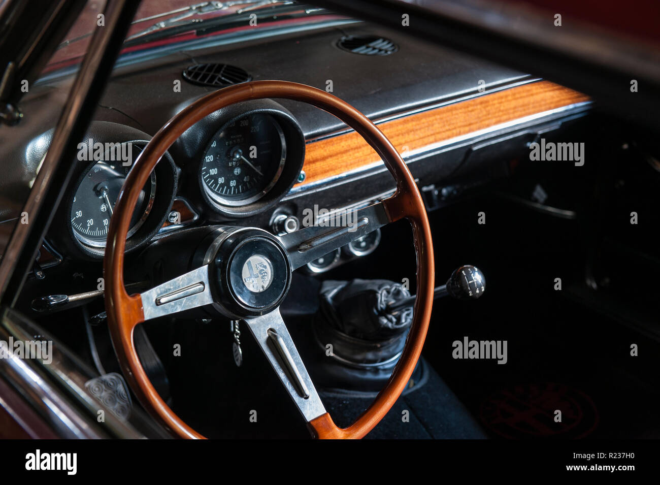 Alfa Romeo GT Classic Junior Intérieur voiture Banque D'Images