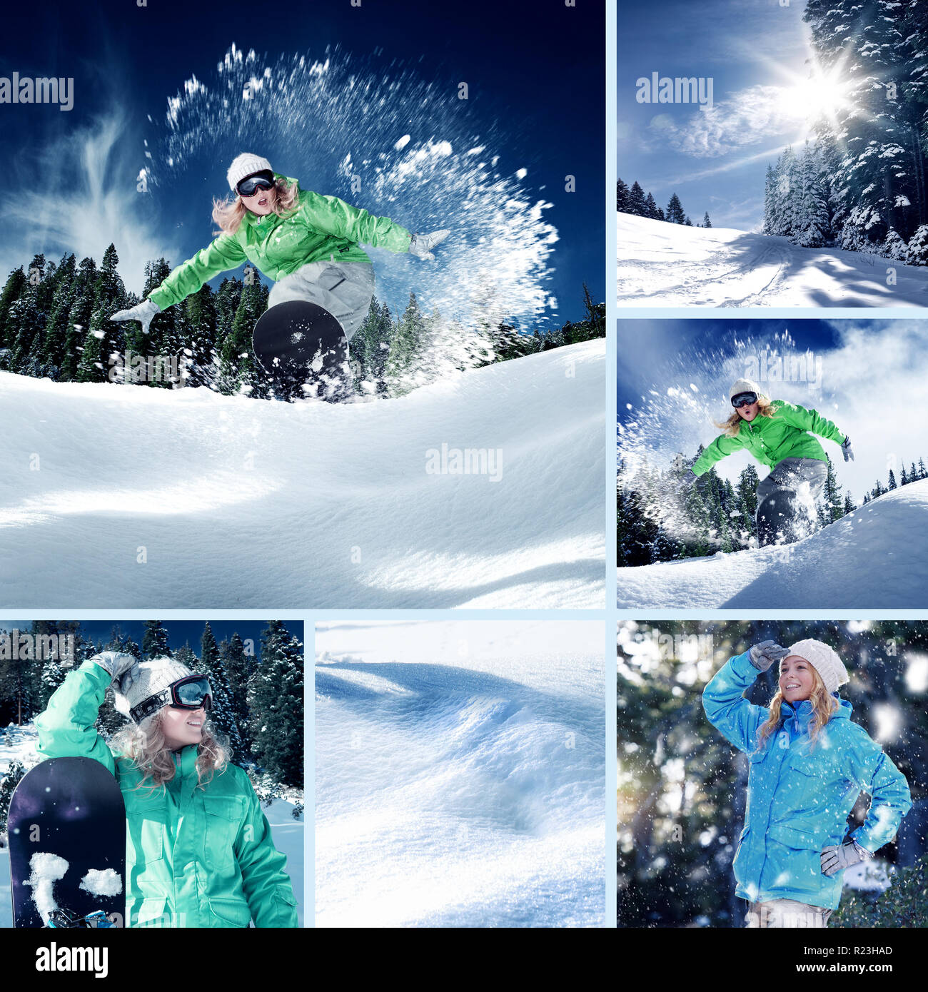 Snowboard mix Banque D'Images