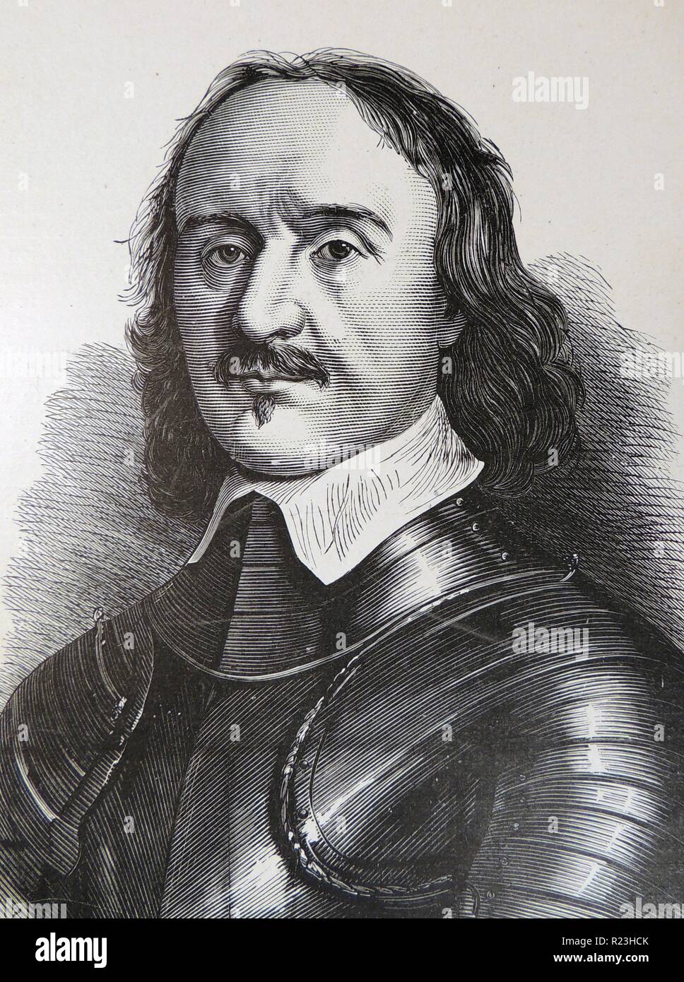 Oliver Cromwell (1599-1658), soldat et homme d'anglais. Lord Protecteur 1653-1658. Banque D'Images