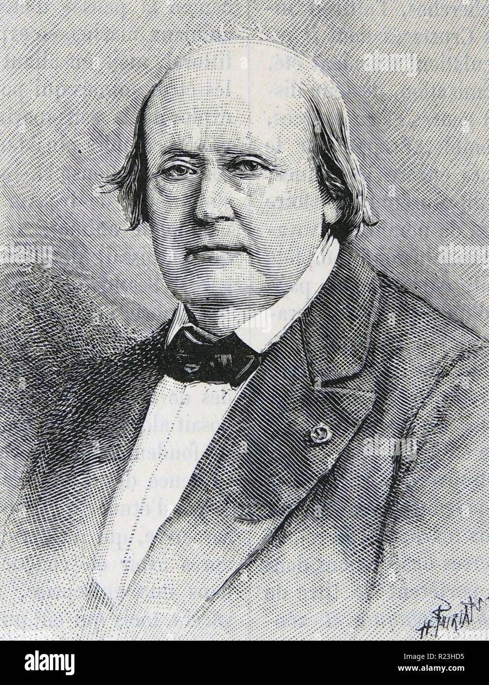 Henri Milne-Edwards (1800-1885), zoologiste français. Le père d'Alphonse Milne-Edwards (1835-1900) Banque D'Images
