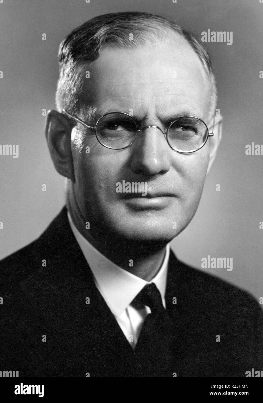 John Joseph Curtin était un homme politique australien qui fut le 14e premier ministre de l'Australie de 1941 à 1945 et chef du parti travailliste de 1935 à 1945. 1940 Banque D'Images