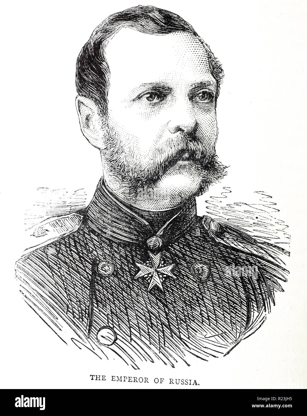 Portrait de l'empereur Alexandre III de Russie (1845-1894) Empereur de Russie, roi de Pologne et Grand-Prince de Finlande. Datée 1890 Banque D'Images