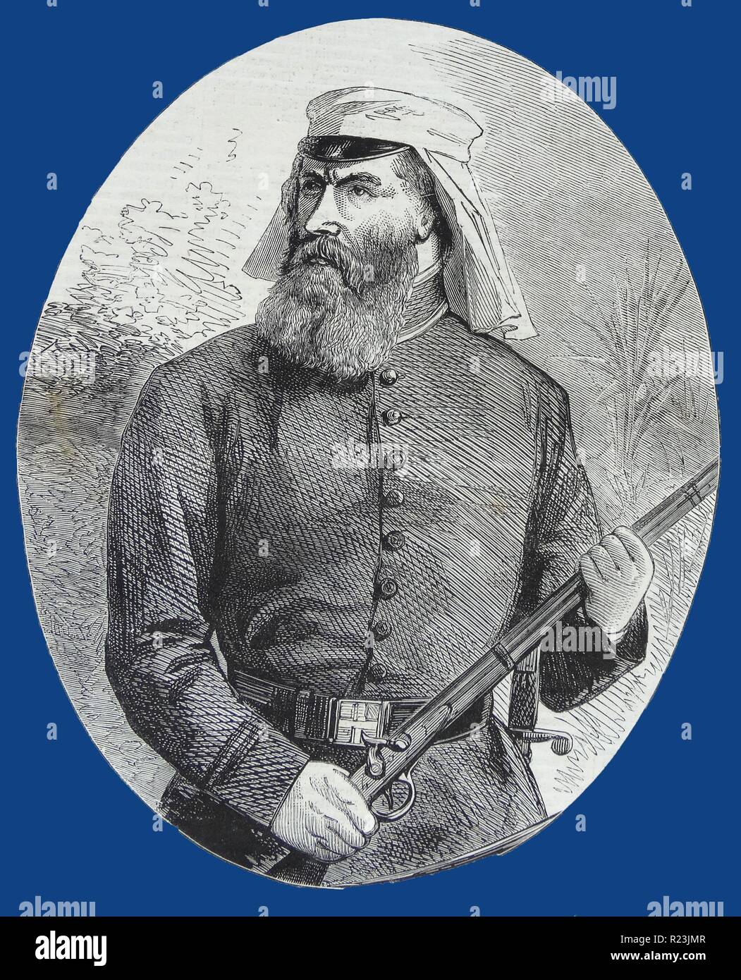 Le Colonel John Whitehead Peard, (1811-1880) "l'anglais de Garibaldi.' Peard était un avocat formé à Oxford et le fils d'un amiral britannique. Il a rejoint Garibaldi en 1860. Banque D'Images