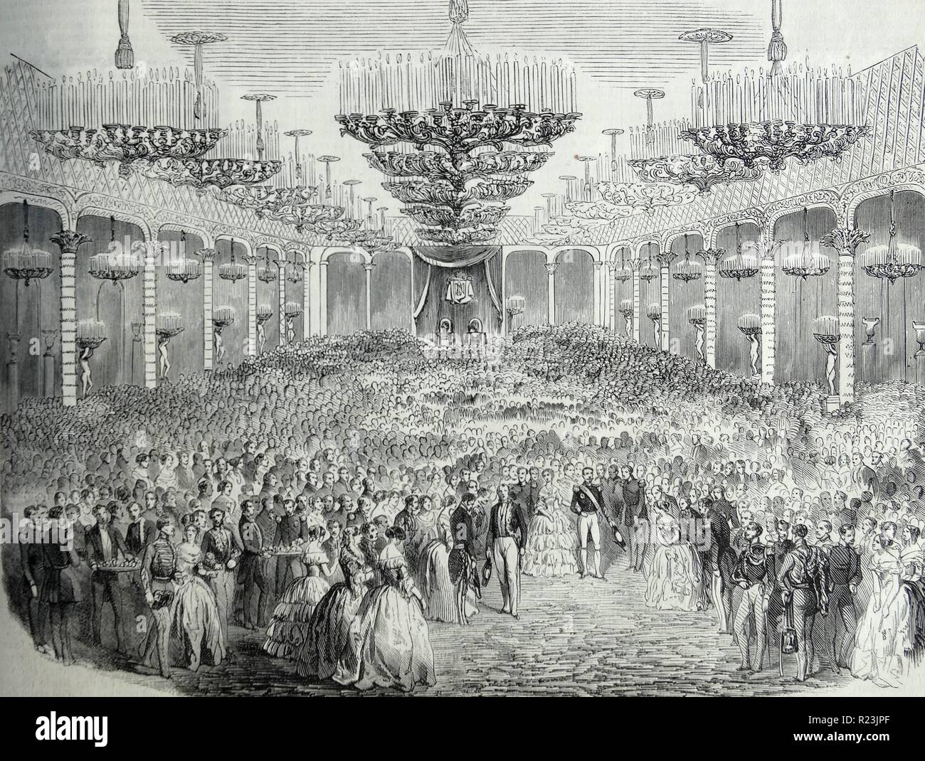 L'Empereur des Français, Napoléon III entre dans un état de réception Lille 1860 Banque D'Images