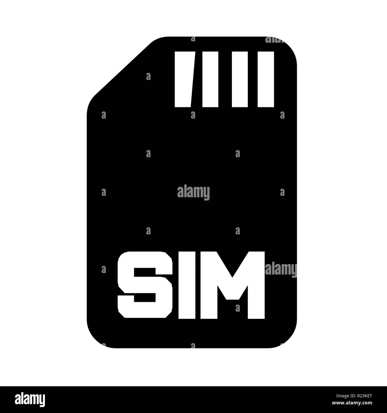 Icône symbole de la carte SIM Banque D'Images