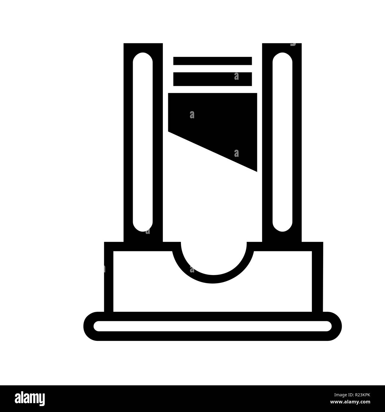 L'icône illustration guillotine avec un fond blanc Banque D'Images