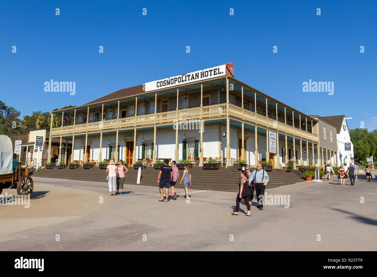 Le Cosmopolitan Hotel and Restaurant dans la vieille ville de San Diego State Historic Park, San Diego, California, United States. Banque D'Images