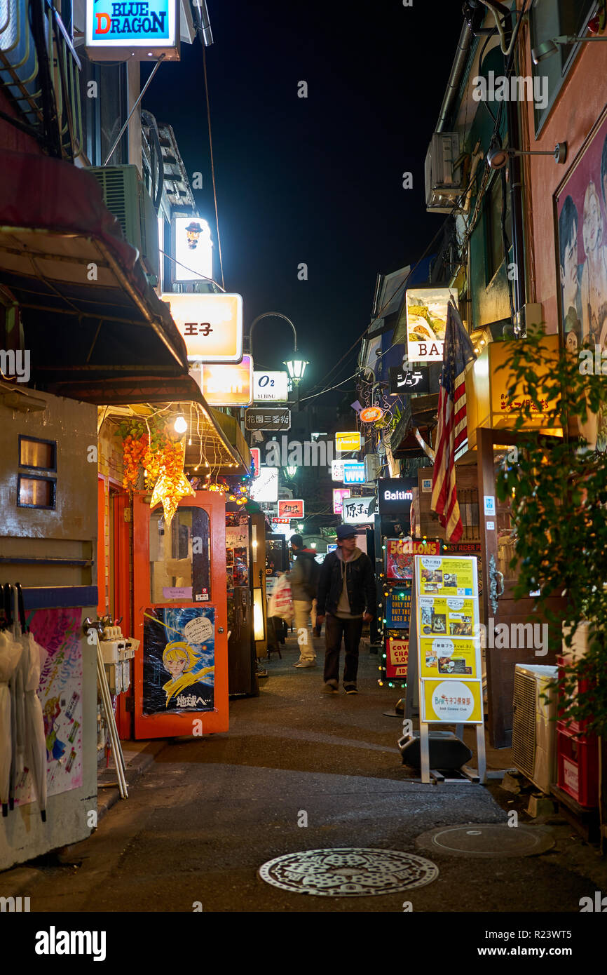 Vie nocturne à Golden Gai Alley, Tokyo, Japon, Asie Banque D'Images
