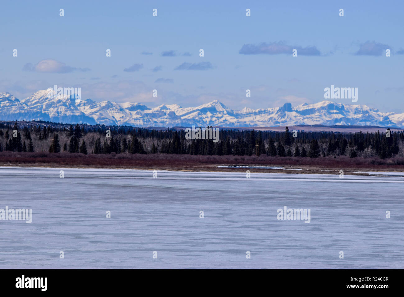 Vue d'hiver de l'Alberta Banque D'Images