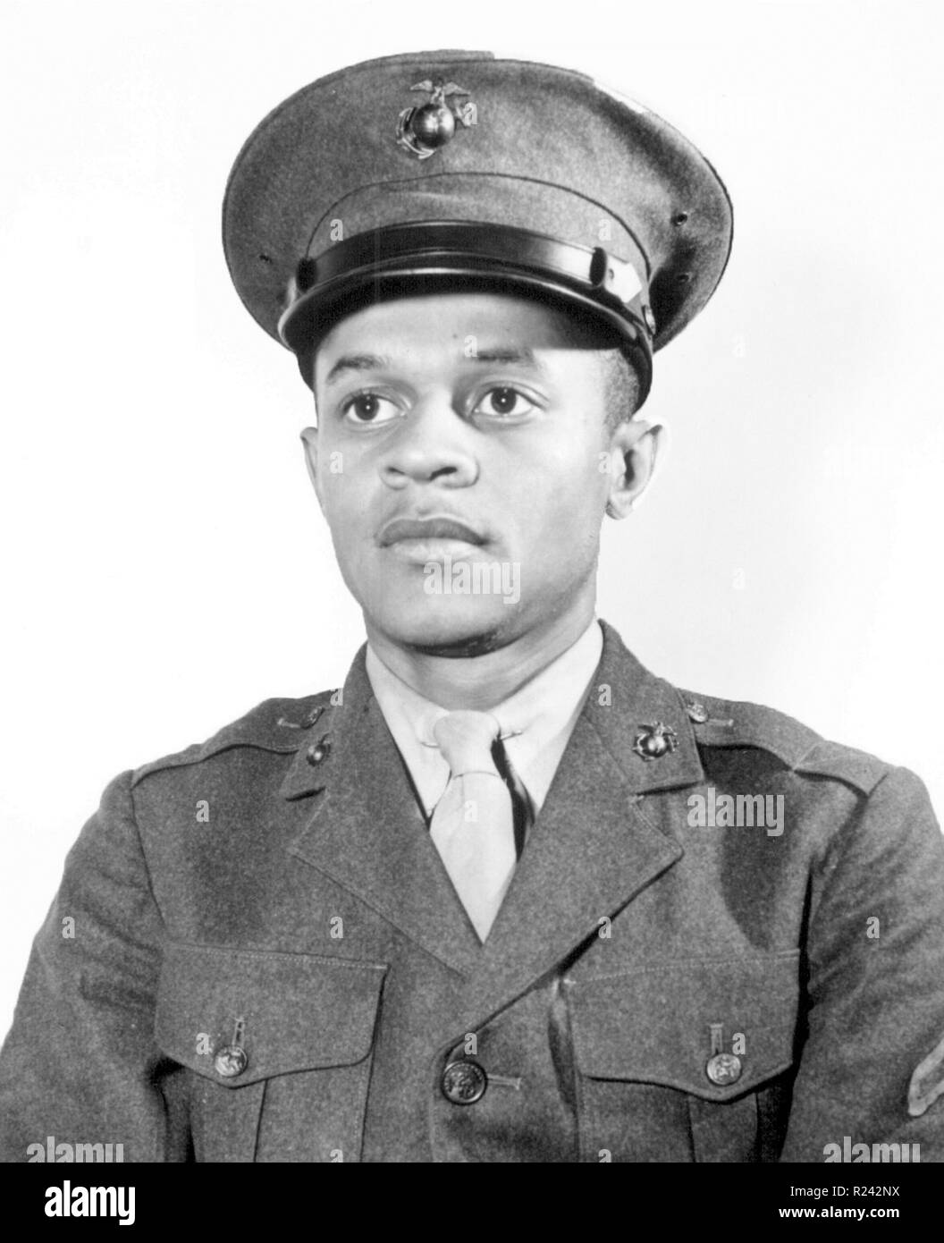 Howard P Perry, le premier Afro-américain à s'enrôler dans l'United States Marine Corps dans la Deuxième Guerre mondiale 1942 Banque D'Images