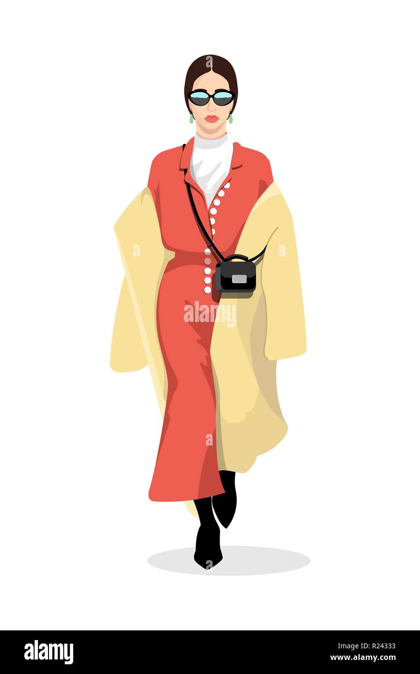 Les femmes vêtus de vêtements élégants - illustration de mode féminine Illustration de Vecteur