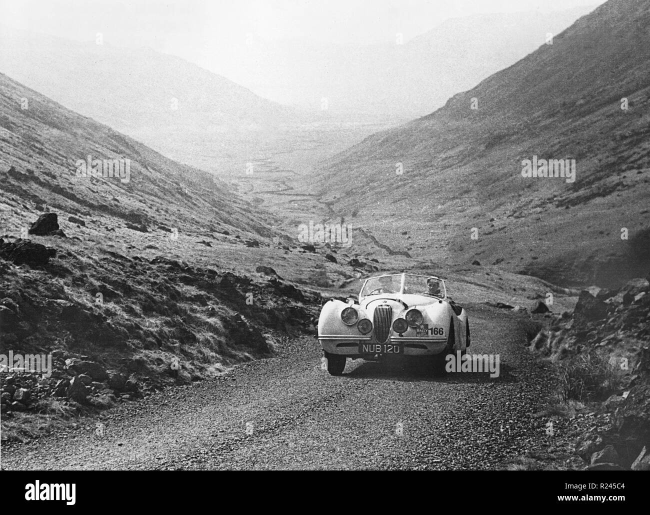 Jaguar XK120, Ian Appleyard 1953 Rallye RAC Banque D'Images
