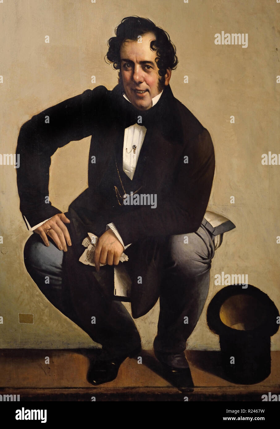 Self-portrait (1838-40) Giuseppe Tominz 19ème siècle,, l'Italie, l'italien Banque D'Images