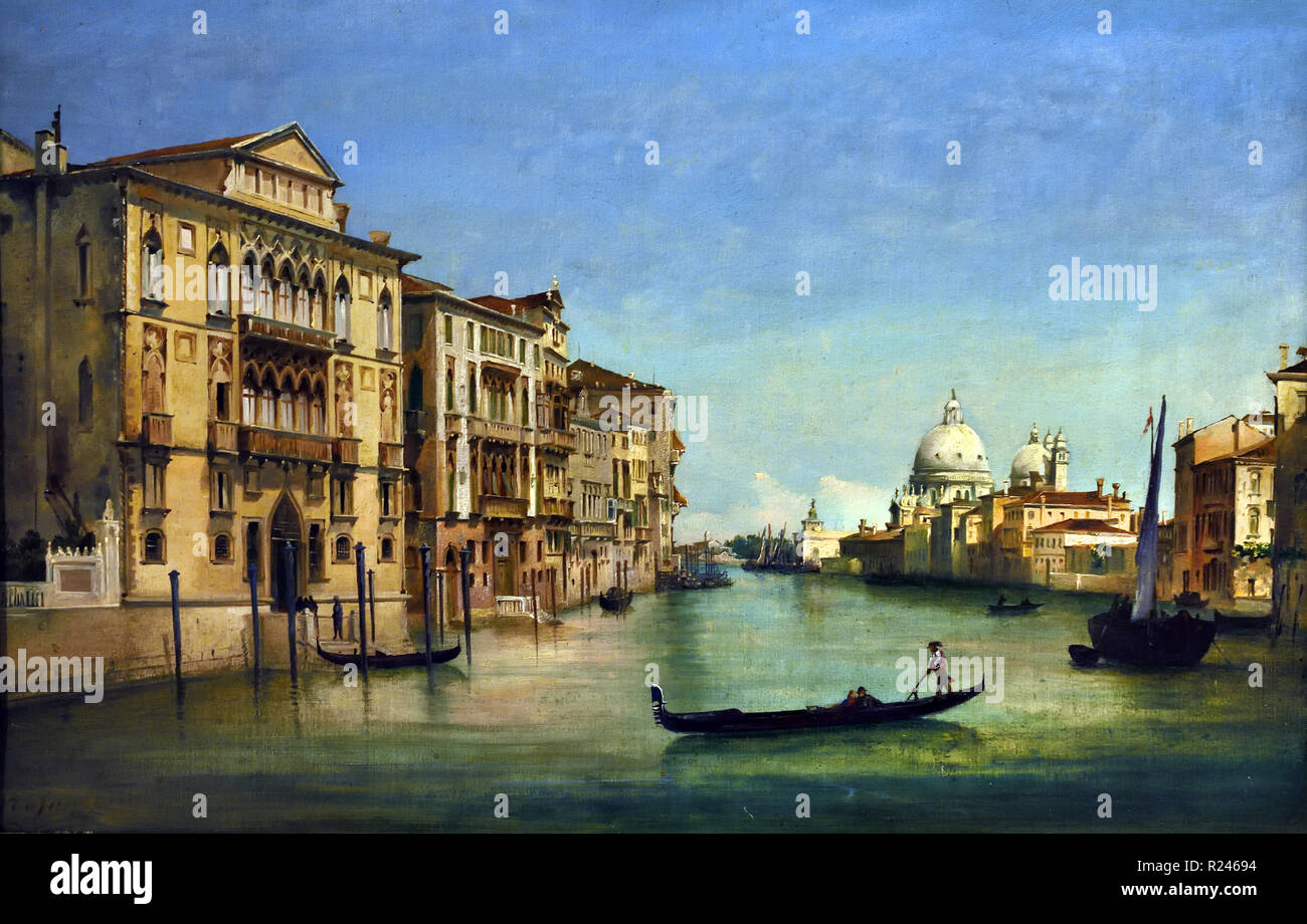 Canal Grande par Federico Moya 1802-1885 19ème siècle,, Venise, Italie, italien Banque D'Images