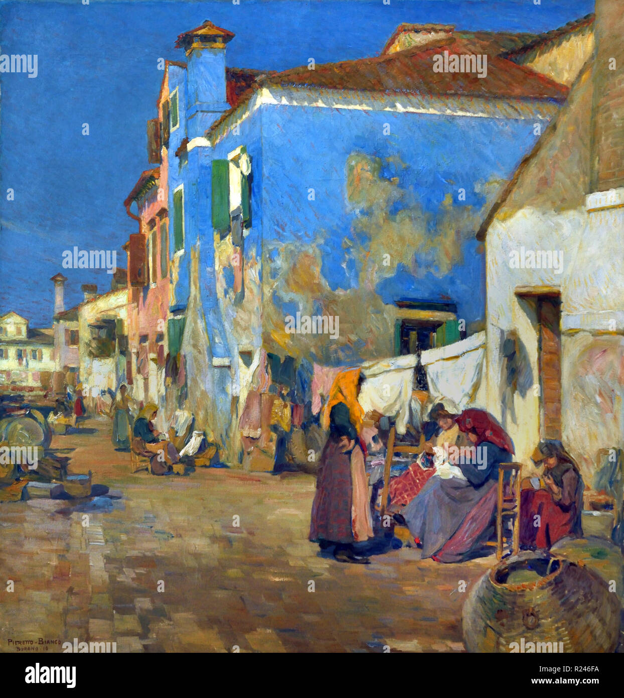 Paese Di Pescatori Pays De Pecheurs 1910 Pieretto Bianco 1875 1937 19 20eme Siecle Trieste Italie Italien Photo Stock Alamy