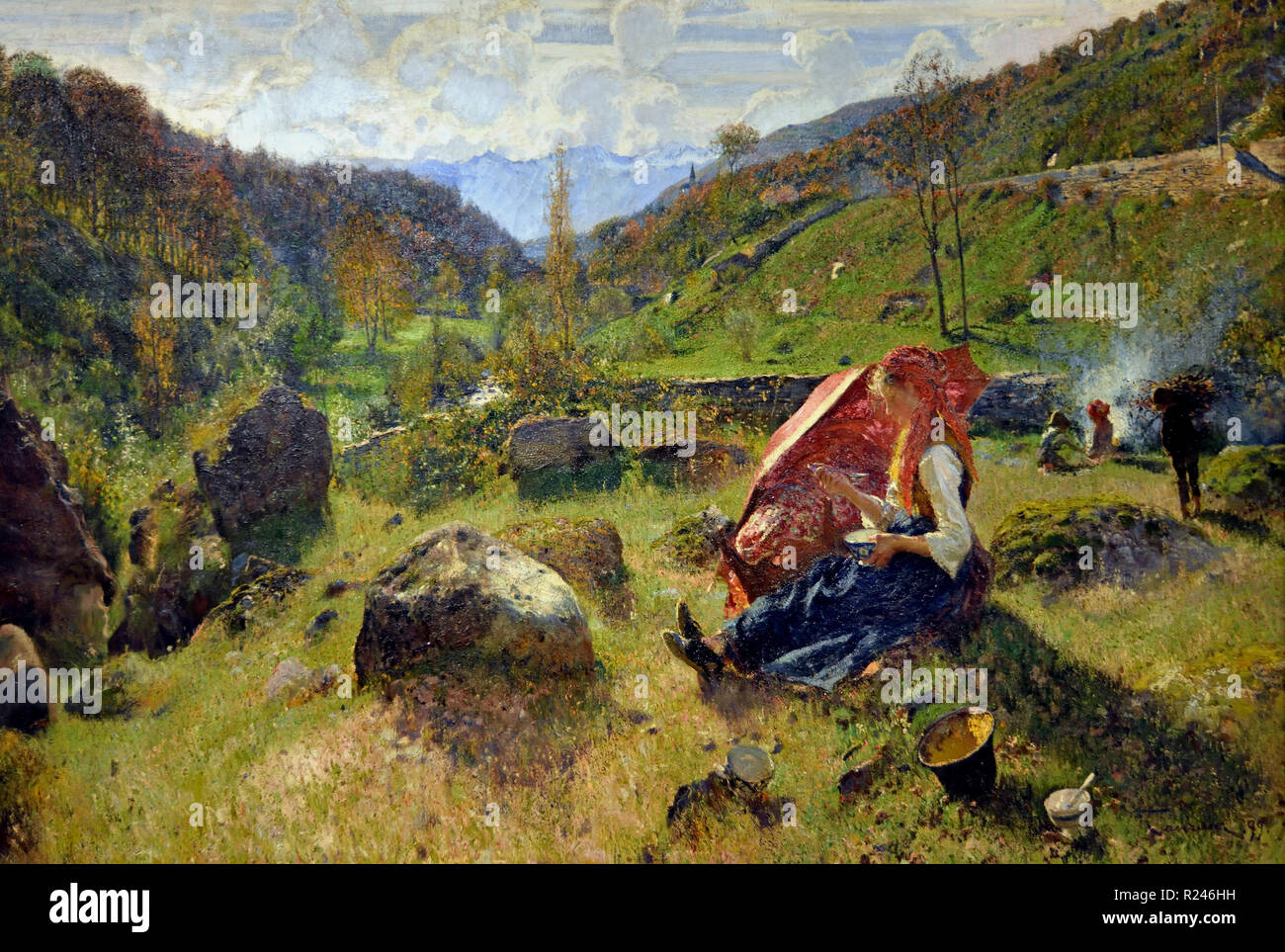 Autunno Primavera - Printemps Automne 1899 Andrea Tavernier 1858 - 1932 peintre italien, principalement des paysages urbains et des vedute., 19-20ème siècle, l'Italie, l'italien Banque D'Images