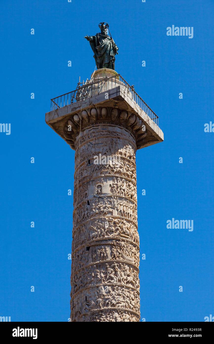 Piazza Colonna, Rome, Latium, Italie, Europe Banque D'Images