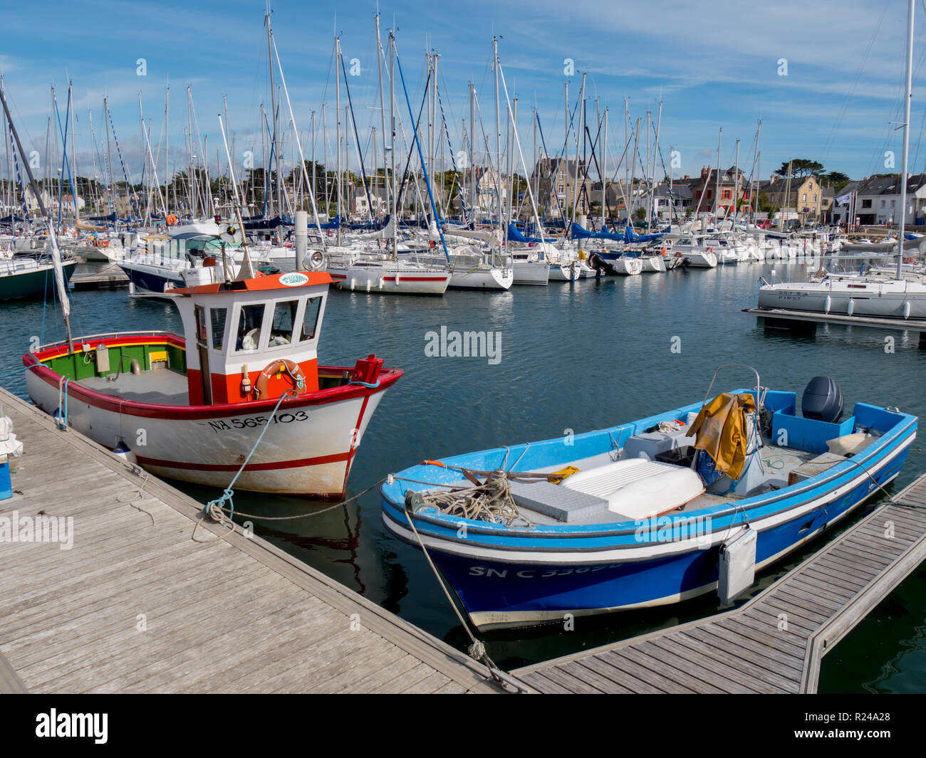 De Port et le bord de l'eau Piriac, Morbihan, Bretagne, France, Europe Banque D'Images