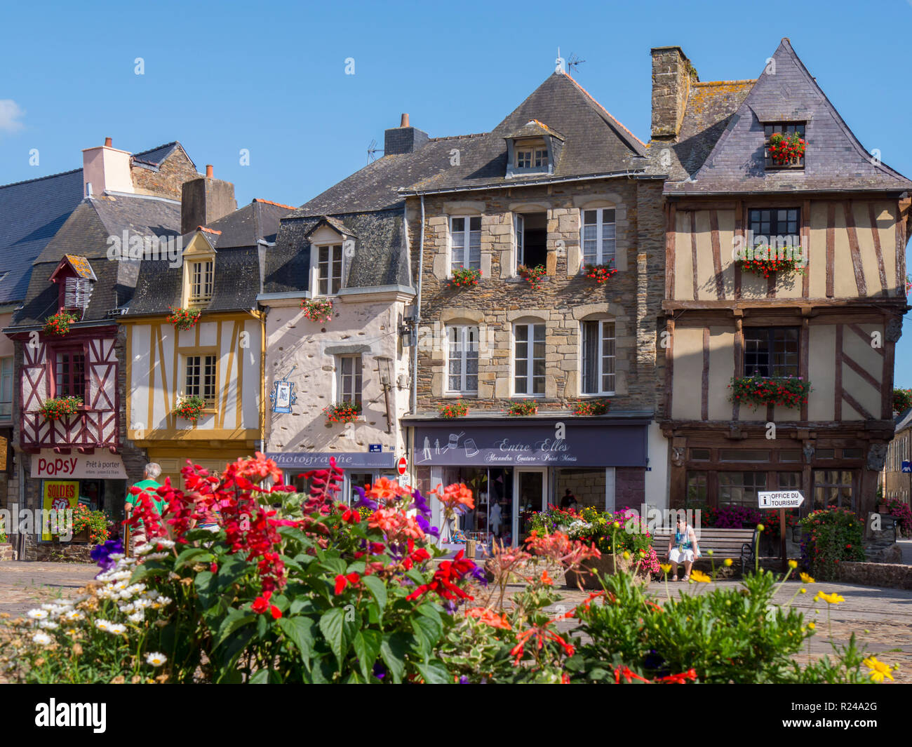 Malestroit ville. Morbihan, Bretagne, France, Europe Banque D'Images