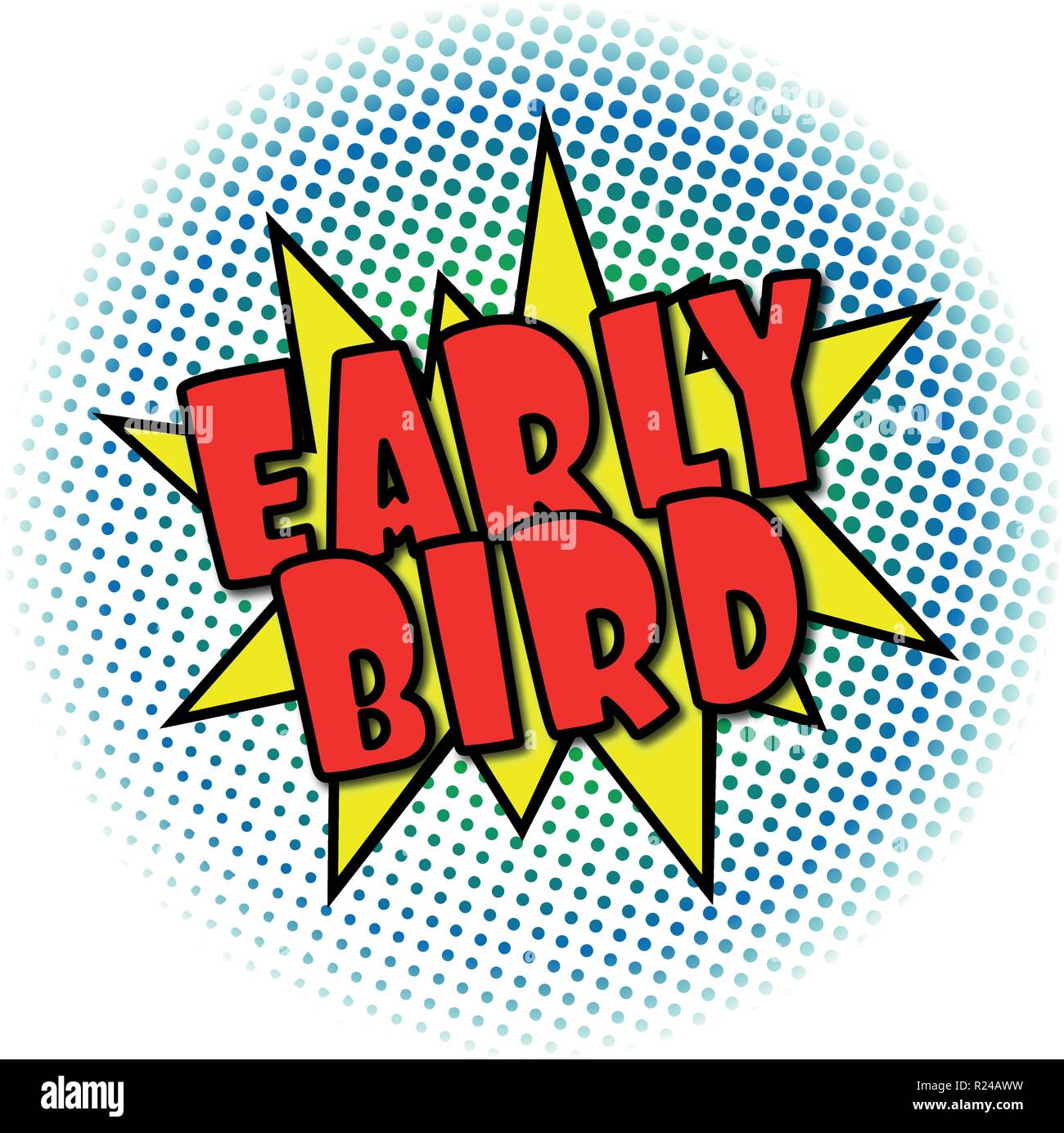 Bande dessinée pop avec des points d'explosion on white Illustration de Vecteur