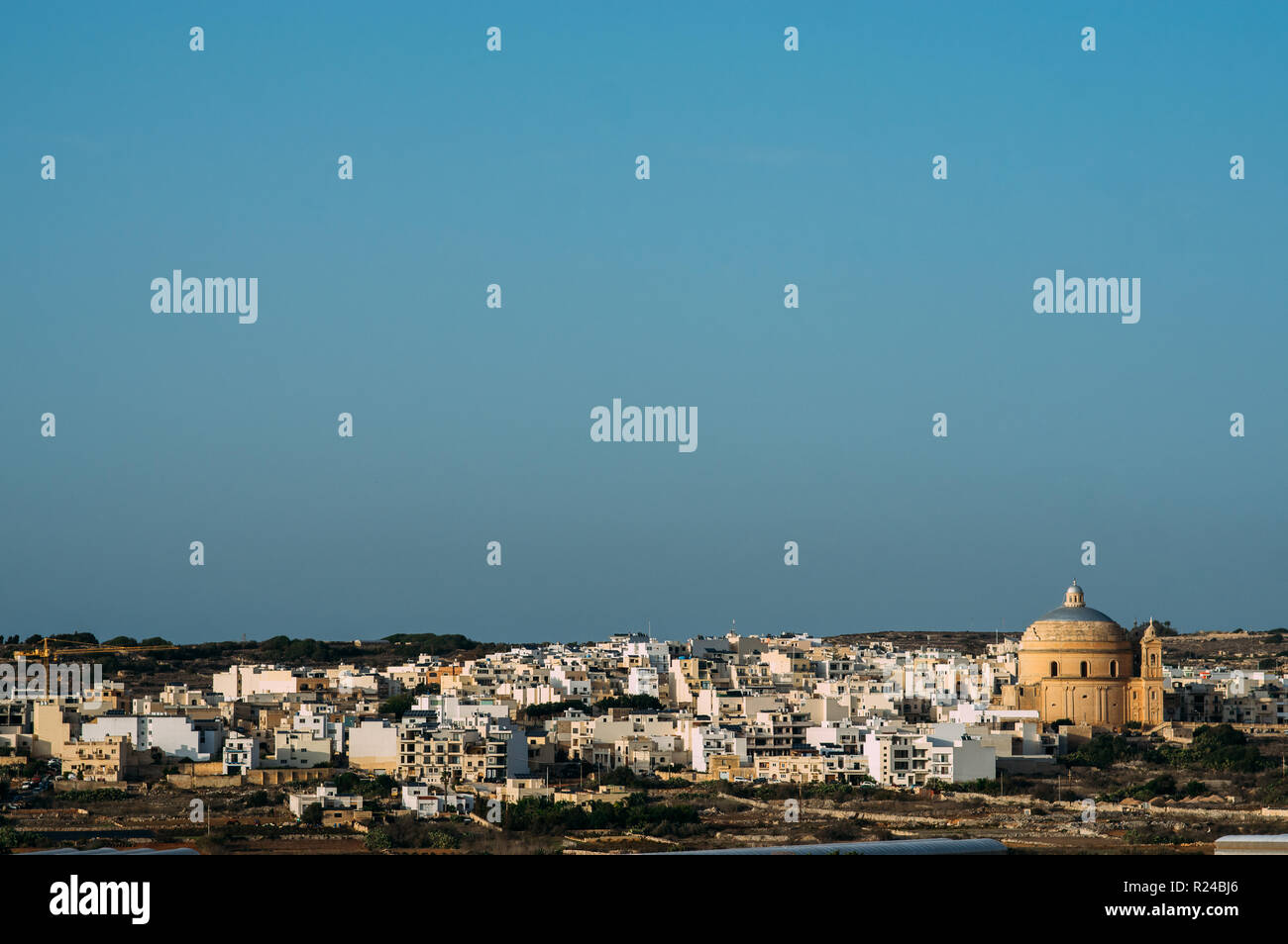 Vue de l'église de Mosta Miracle, Malte Banque D'Images