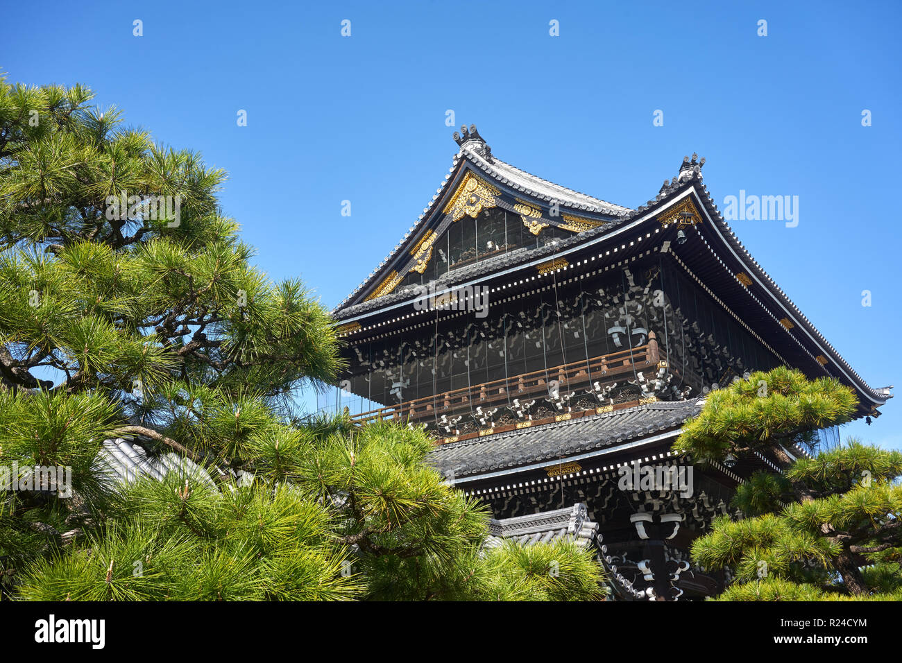 Le Temple Higashi Hongan-ji, Kyoto, Japon, Asie Banque D'Images