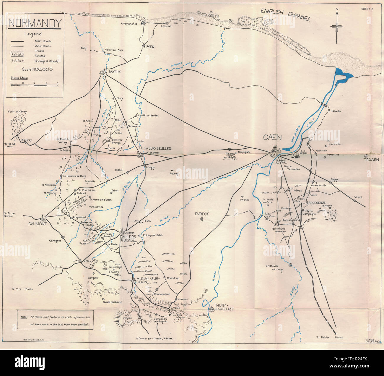 La Seconde Guerre Mondiale 2 Cartes De Campagne Europeenne De 1945 La Normandie Photo Stock Alamy