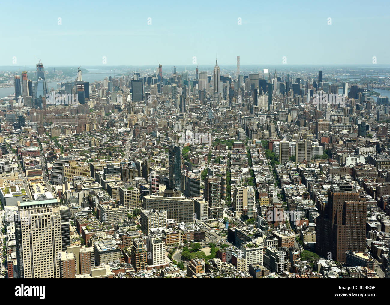 La ville de New York. Vue de dessus sur la ville de New York. Banque D'Images
