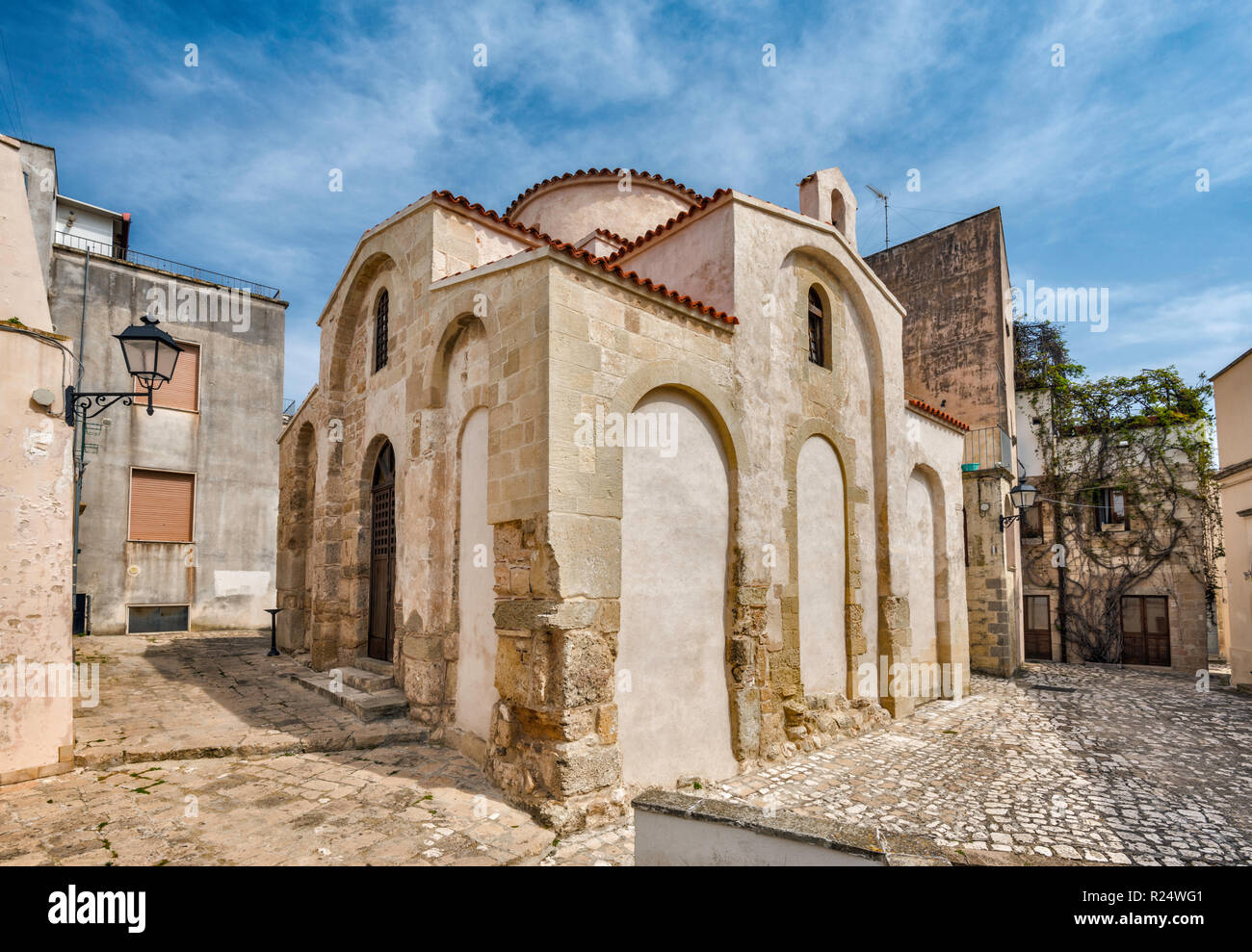 Chiesa di San Pietro, l'église Saint Pierre, 9ème-10ème siècle, de style byzantin, dans Otranto, Pouilles, Italie Banque D'Images