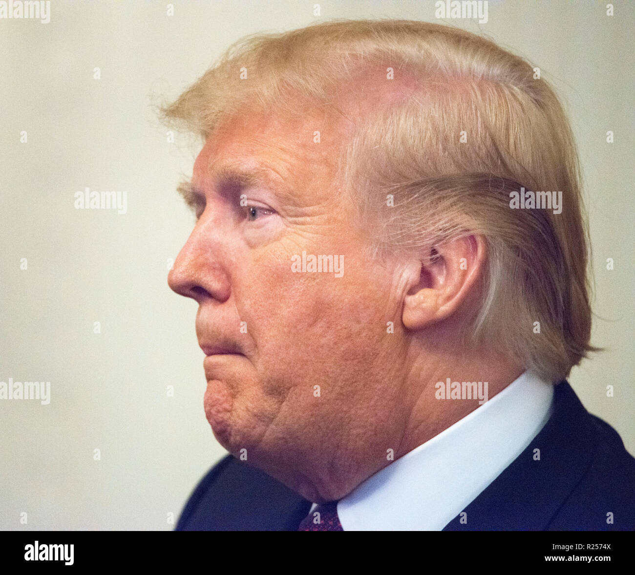 Washington, DC, 16 Novembre 2018 : Le président Donald J. Trump remet la Médaille de la liberté, la plus haute distinction civile présenté par la Maison Blanche en une cérémonie dans la East Room de la Maison blanche pour les personnes suivantes : Sen Orrin Hatch, Dr, Miriam Adelson, le juge Alan Page, (à titre posthume : Babe Ruth, de la Cour suprême, Antonin Scalia et Elvis Presley et Roger Staubach. Patsy Lynch/MediaPunch MediaPunch Crédit : Inc/Alamy Live News Banque D'Images