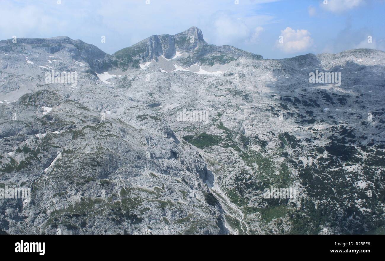 Paysage Montagnes Krn - World War I battlefield Alpes Juliennes, Alpe Adria Trail, la Slovénie, l'Europe centrale Banque D'Images