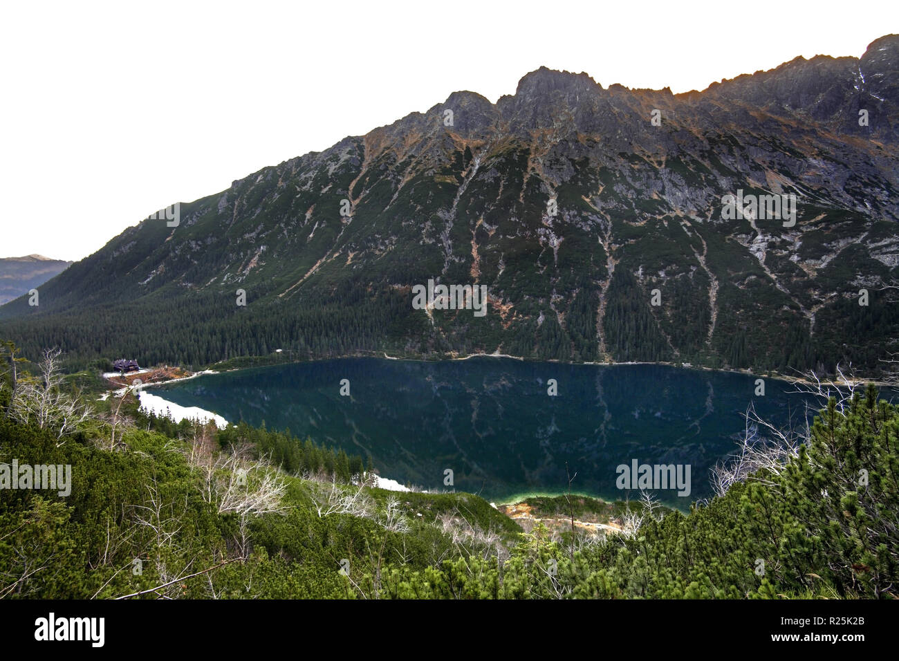 L'Œil de la Mer (Morskie Oko) lac près de Zakopane. Pologne Banque D'Images