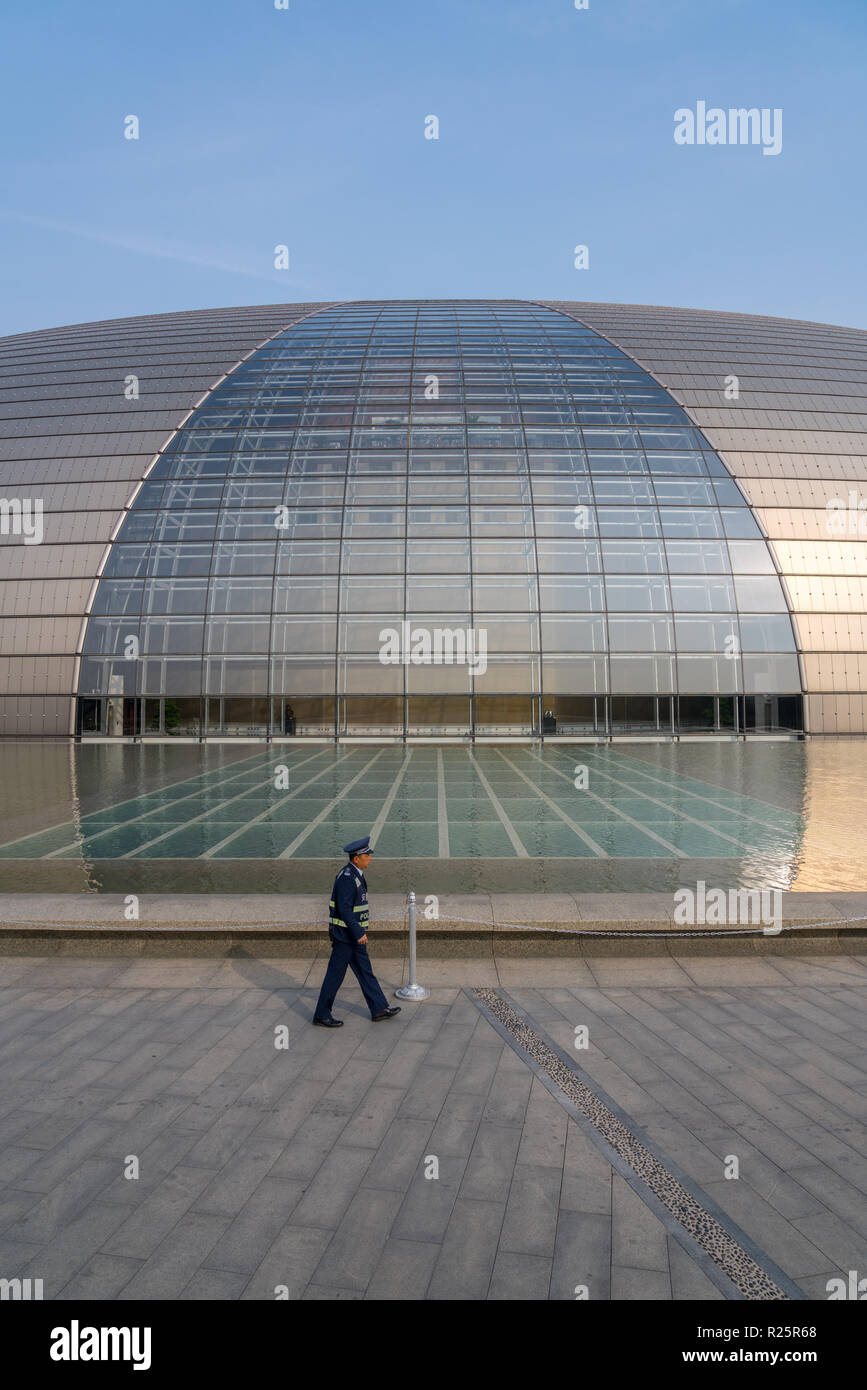 Centre national des Arts à Beijing connu comme bâtiment d'oeufs Banque D'Images