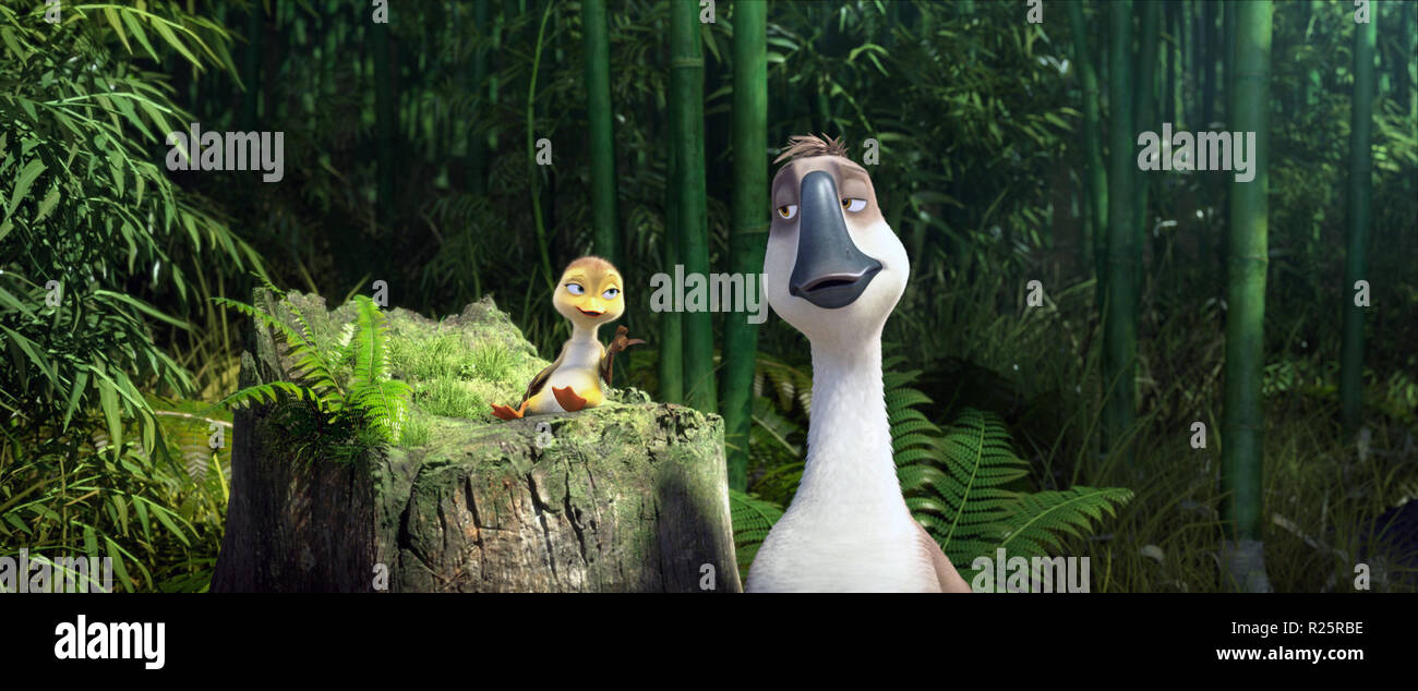 Duck Duck Goose est une animation par ordinateur 2018 comédie film réalisé par Chris Jenkins et avec les voix de Jim Gaffigan, Zendaya et Carl Reiner. Cette photo est pour un usage éditorial uniquement et est l'auteur de la société film et/ou le photographe attribué par le film ou la société de production et ne peut être reproduite que par des publications dans le cadre de la promotion du film ci-dessus. Un crédit obligatoire pour l'entreprise de film est nécessaire. Le photographe devrait également être portés lorsqu'il est connu. Banque D'Images