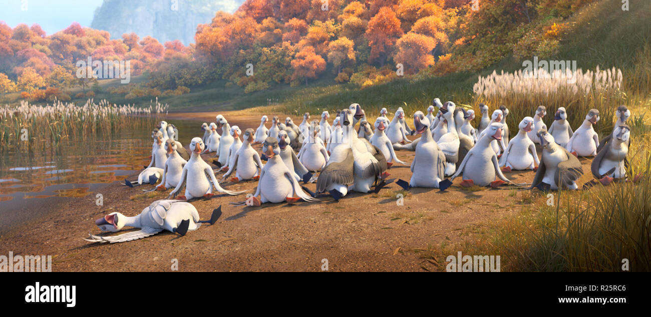 Duck Duck Goose est une animation par ordinateur 2018 comédie film réalisé par Chris Jenkins et avec les voix de Jim Gaffigan, Zendaya et Carl Reiner. Cette photo est pour un usage éditorial uniquement et est l'auteur de la société film et/ou le photographe attribué par le film ou la société de production et ne peut être reproduite que par des publications dans le cadre de la promotion du film ci-dessus. Un crédit obligatoire pour l'entreprise de film est nécessaire. Le photographe devrait également être portés lorsqu'il est connu. Banque D'Images