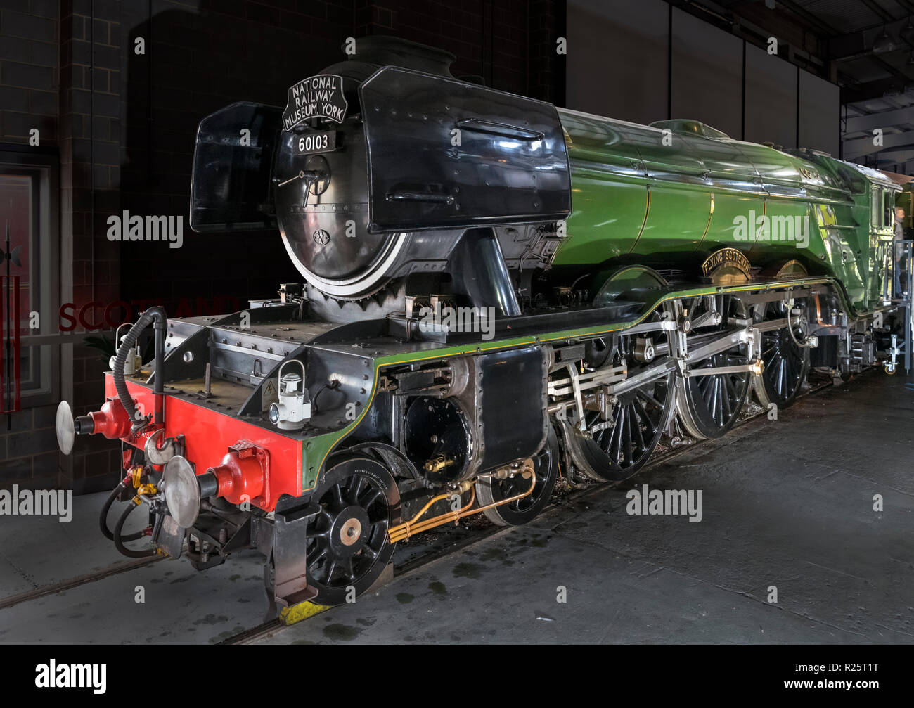 The Flying Scotsman train à vapeur, National Railway Museum, York, Angleterre, Royaume-Uni. Banque D'Images