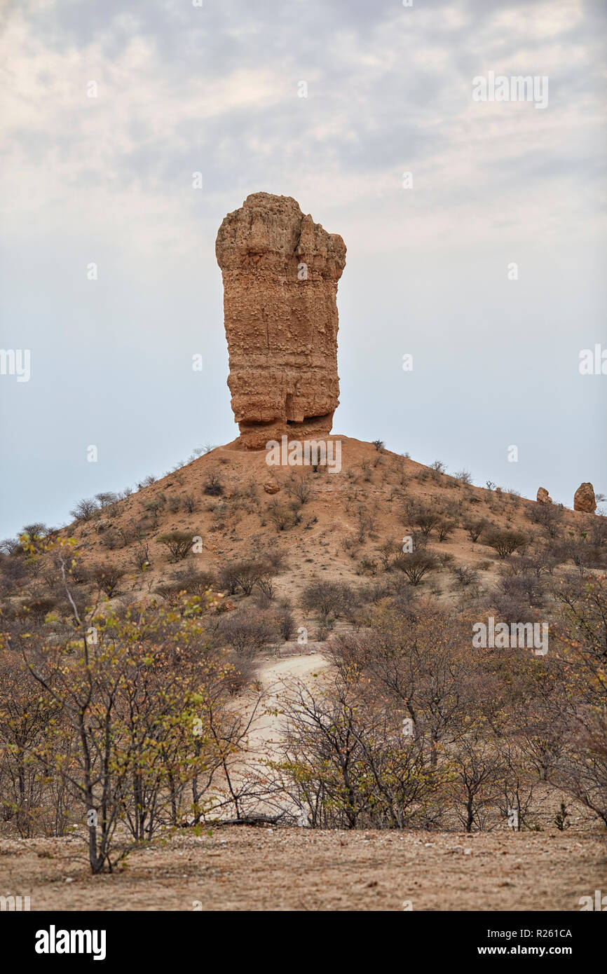 Vingerclip Vingerklip, doigt, Rock, vallée de l'UGAB en Namibie, Afrique Banque D'Images